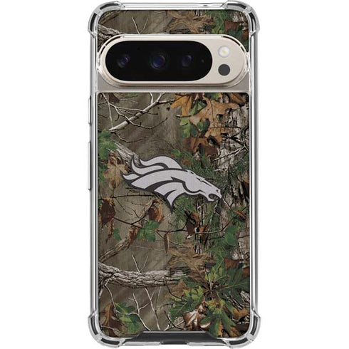 NFL Denver Broncos Realtree Xtra Green Camo Pixel 9/9 Pro Clear Case